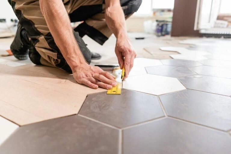 Tile flooring in a high-moisture area