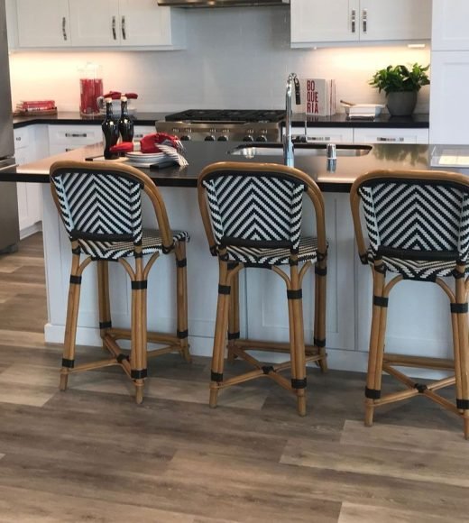 Luxury vinyl plank kitchen floor