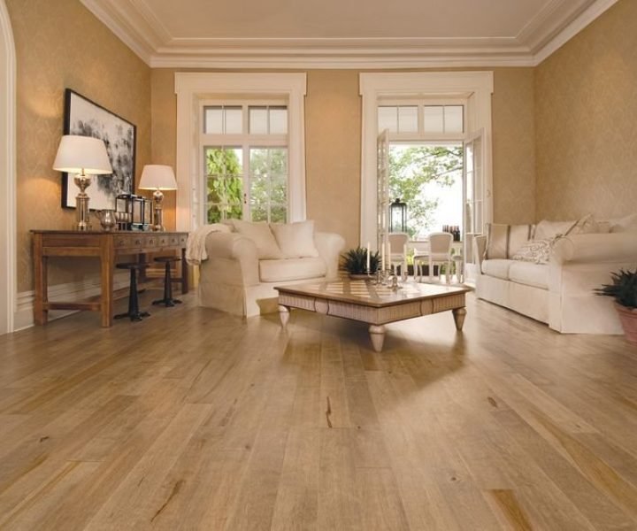 Living room hardwood flooring