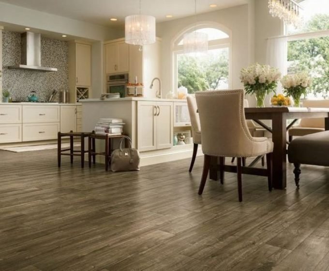 Luxury vinyl tile flooring