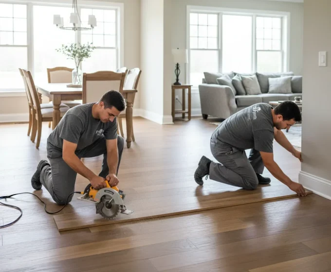 Solid hardwood flooring installation