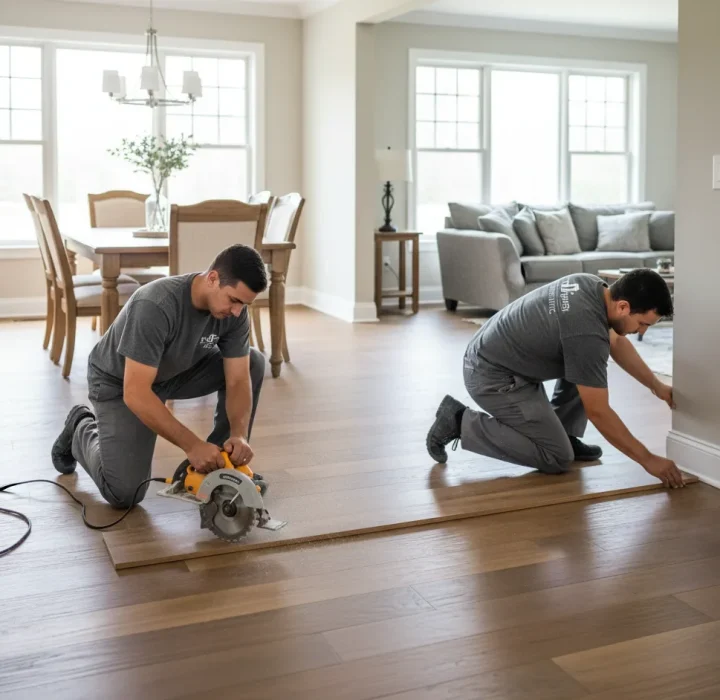 Solid hardwood flooring installation